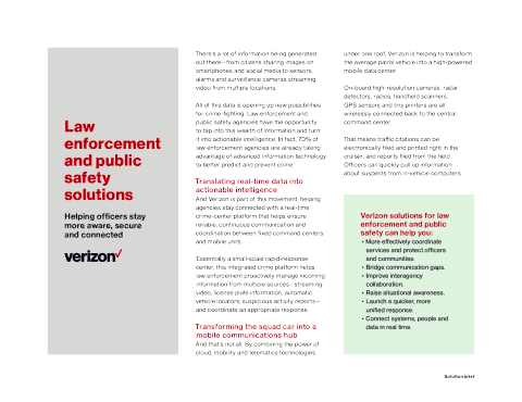 Law Enforcement and Public Safety Solutions