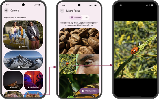 Google Pixel Camera Education in Tips screenshot