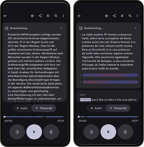 Google Pixel AI Summarization in Recorder app screenshot