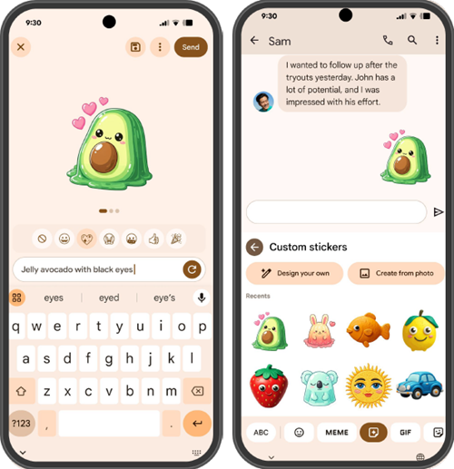 Google Pixel Studio Sticker Generation screenshot