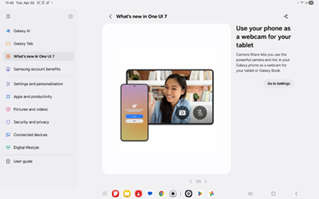 Samsung Galaxy OS 15 Camera Share screenshot