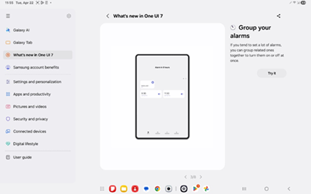 Samsung Galaxy OS 15 Clock screenshot