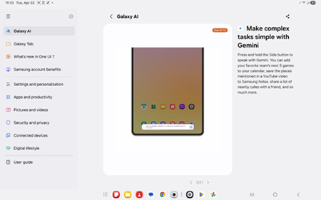Samsung Galaxy OS 15 Gemini Live screenshot