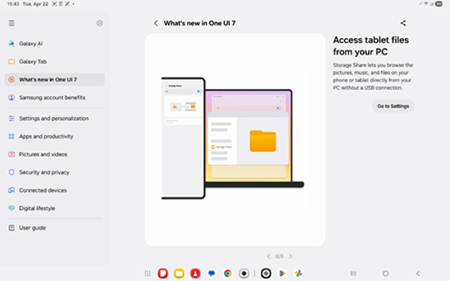 Samsung Galaxy OS 15 Storage Share screenshot