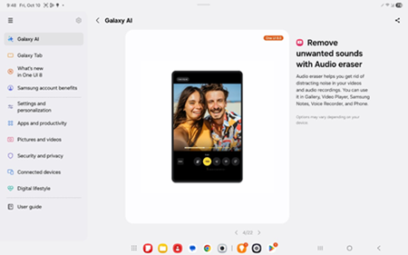 Samsung Galaxy Android OS 16 Audio Eraser screenshot