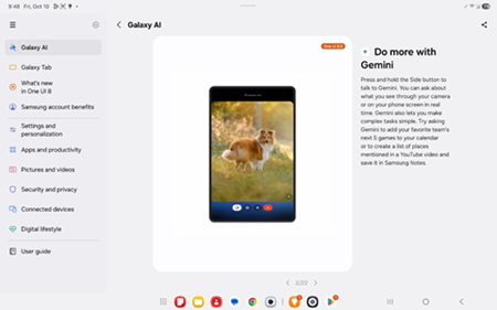 Samsung Galaxy Android OS 16 Gemini screenshot