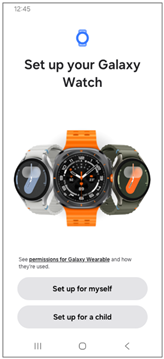 Samsung Galaxy Watch set up your Galaxy Watch screenshot