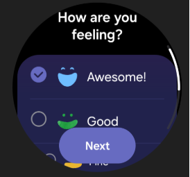 Galaxy Watch Gear OS Mindfulness screenshot