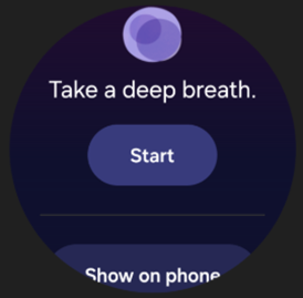 Galaxy Watch Gear OS Mindfulness screenshot