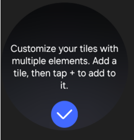 Galaxy Watch Gear OS Tiles screenshot